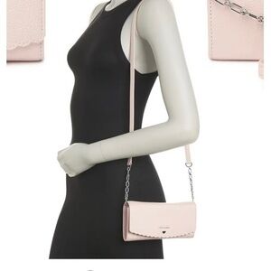 TED BAKER Scalloped Leather Purse Crossbody